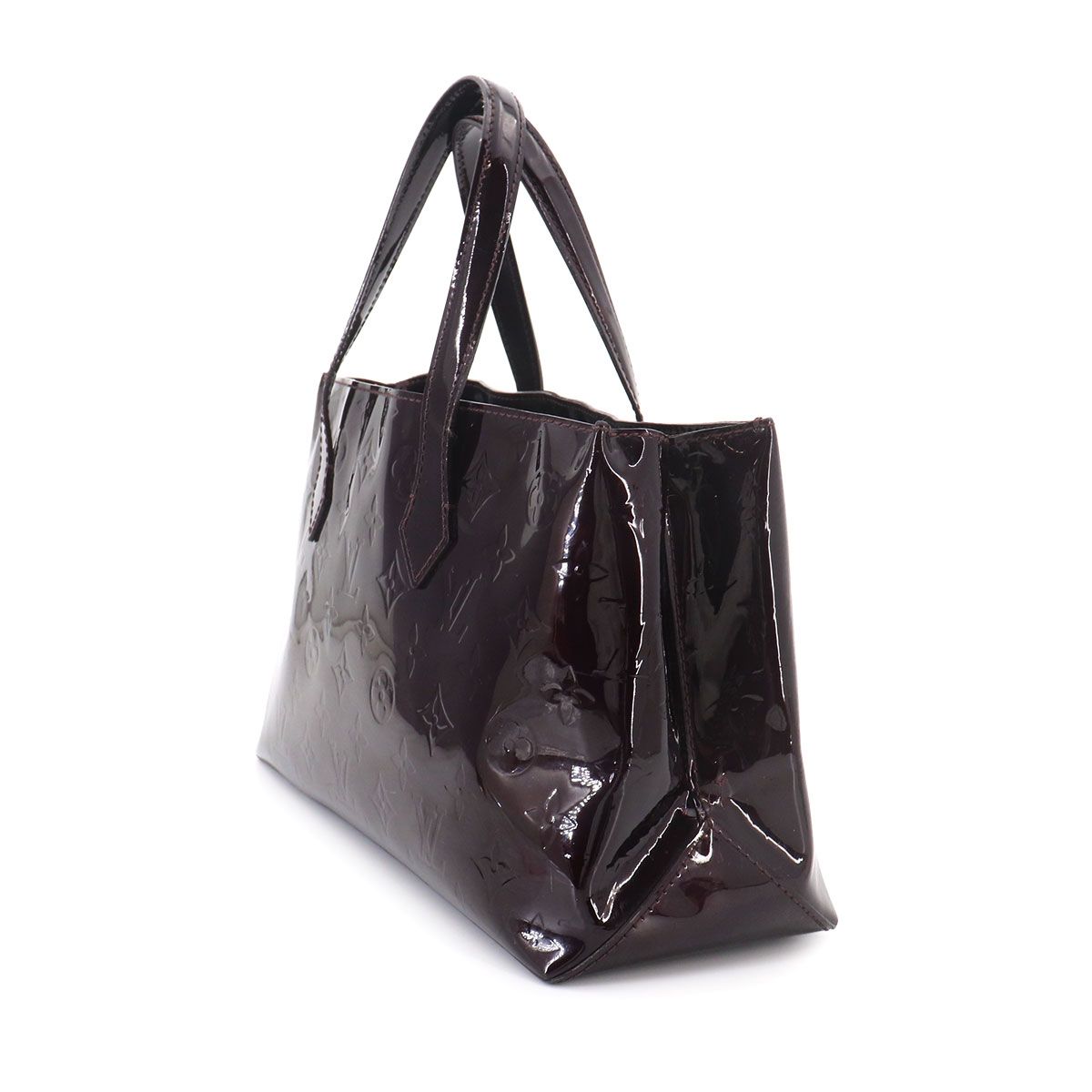 Louis Vuitton Monogram Vernis Wilshire PM Hand Bag Leather Amarante — view 3