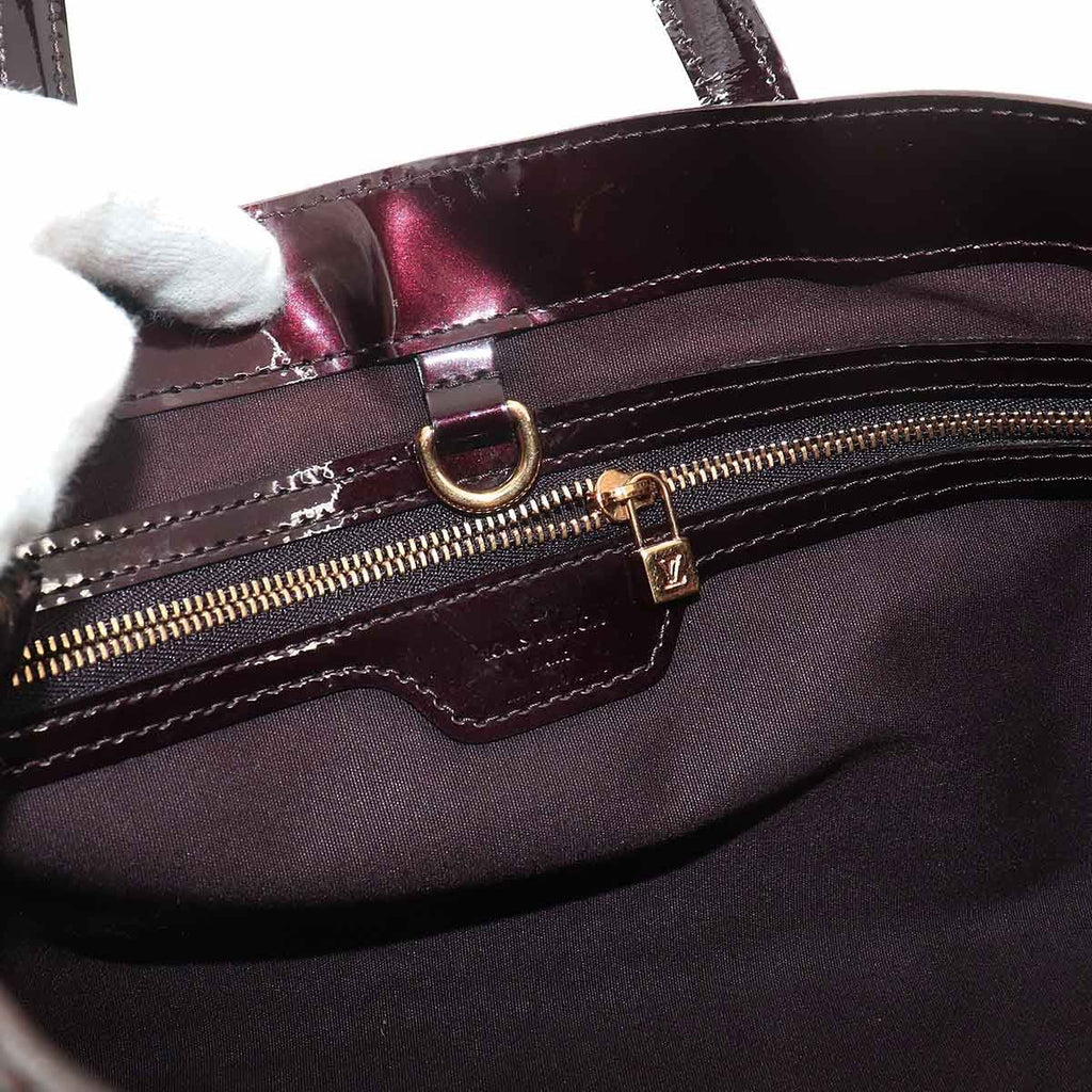 Louis Vuitton Monogram Vernis Wilshire PM Hand Bag Leather Amarante — view 7