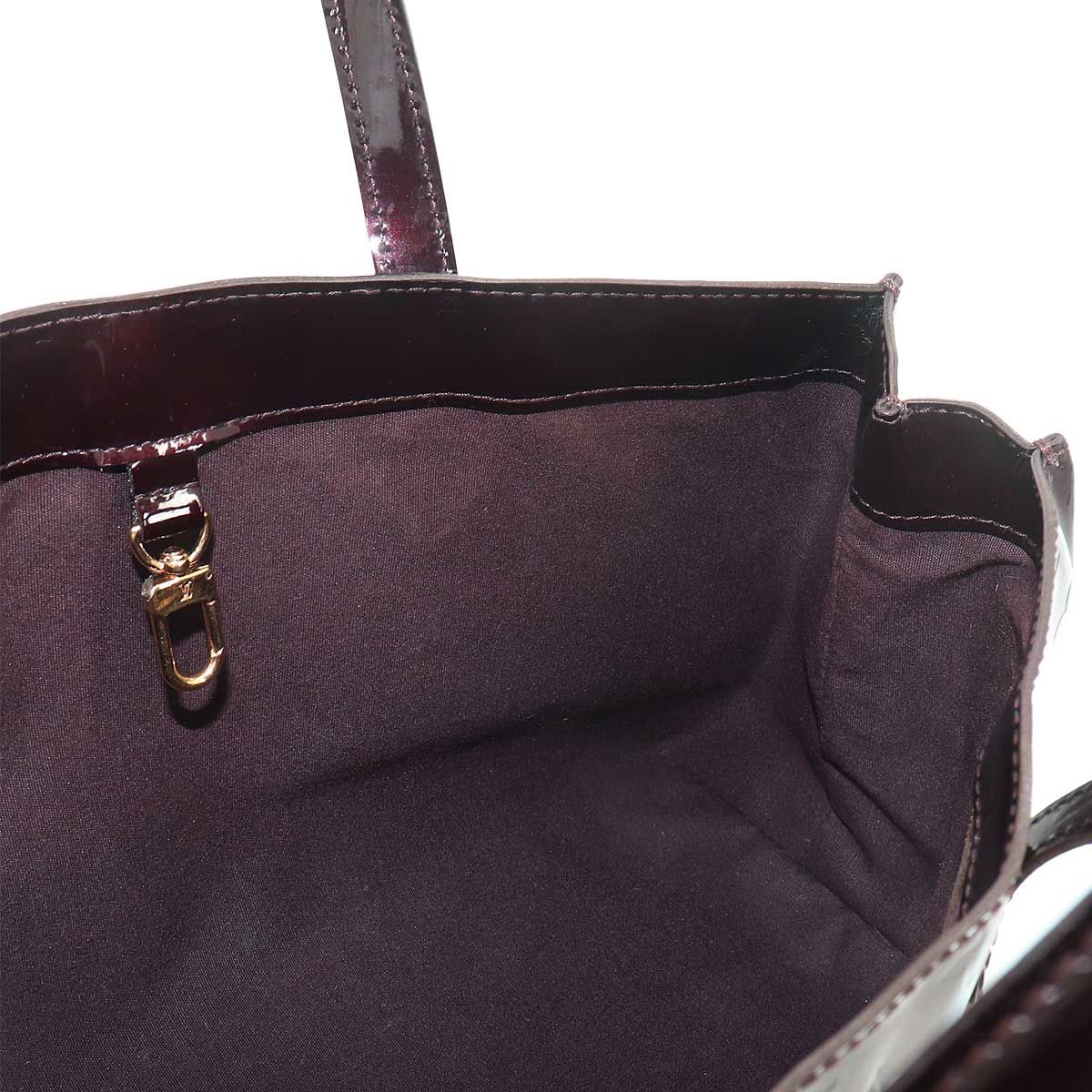 Louis Vuitton Monogram Vernis Wilshire PM Hand Bag Leather Amarante — view 8