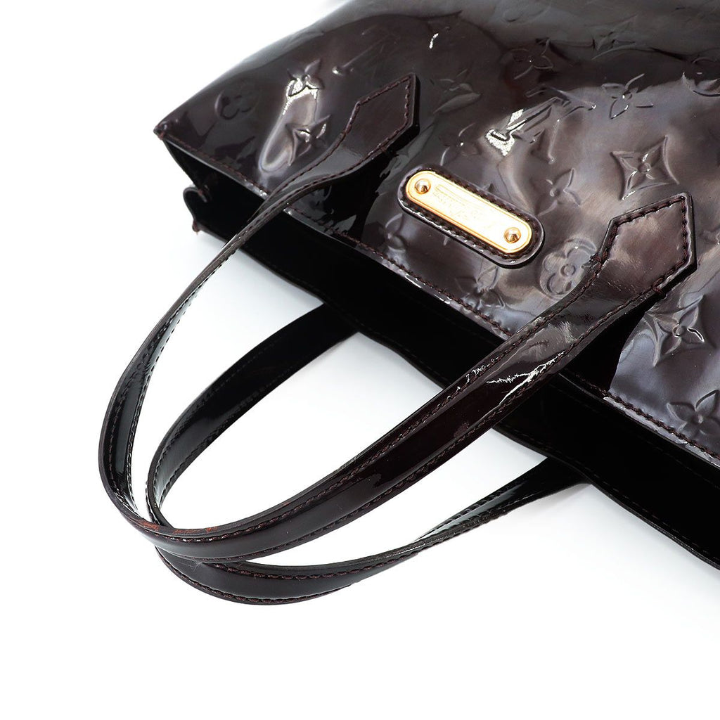 Louis Vuitton Monogram Vernis Wilshire PM Hand Bag Leather Amarante — view 5