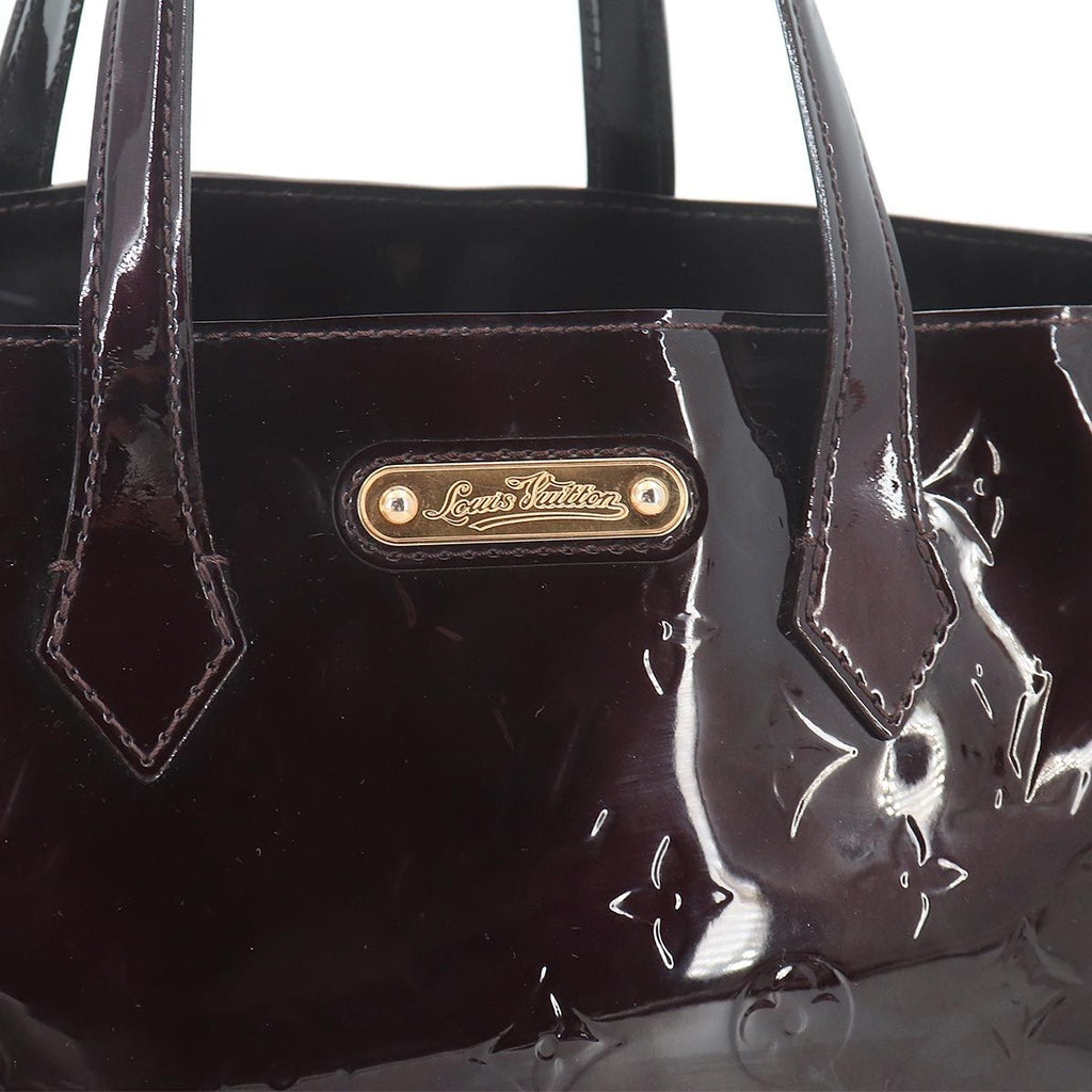 Louis Vuitton Monogram Vernis Wilshire PM Hand Bag Leather Amarante — view 9