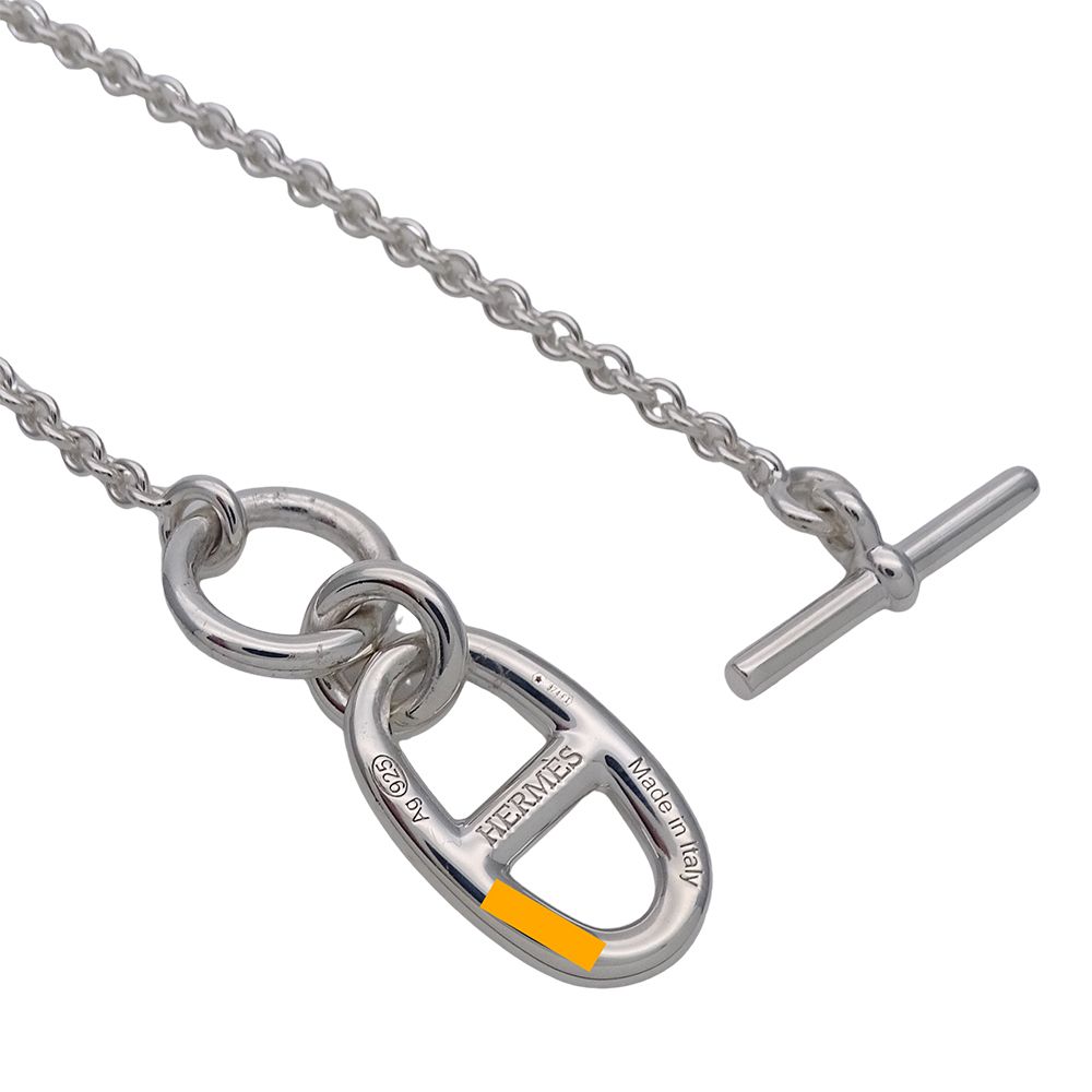 Hermes Necklace Chaine D'ancre Amulet Silver Polished — view 4
