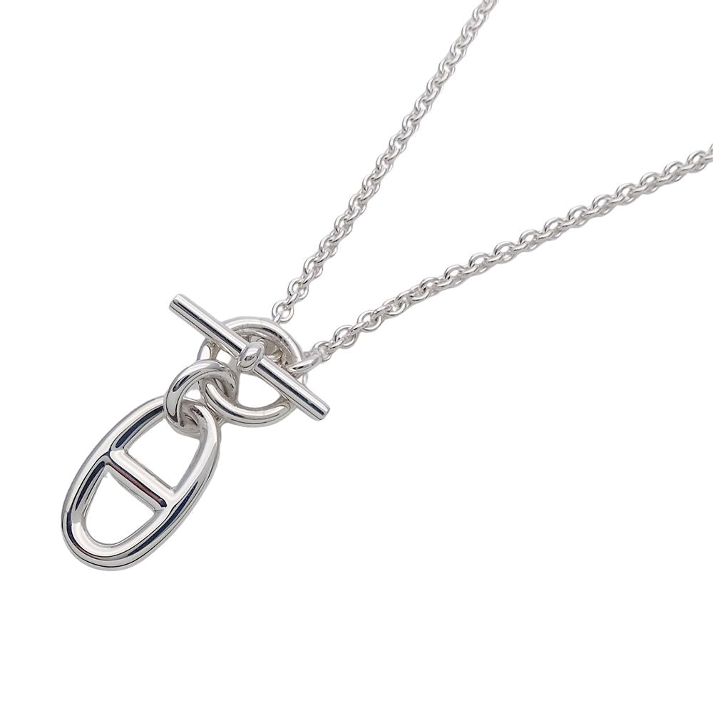 Hermes Necklace Chaine D'ancre Amulet Silver Polished