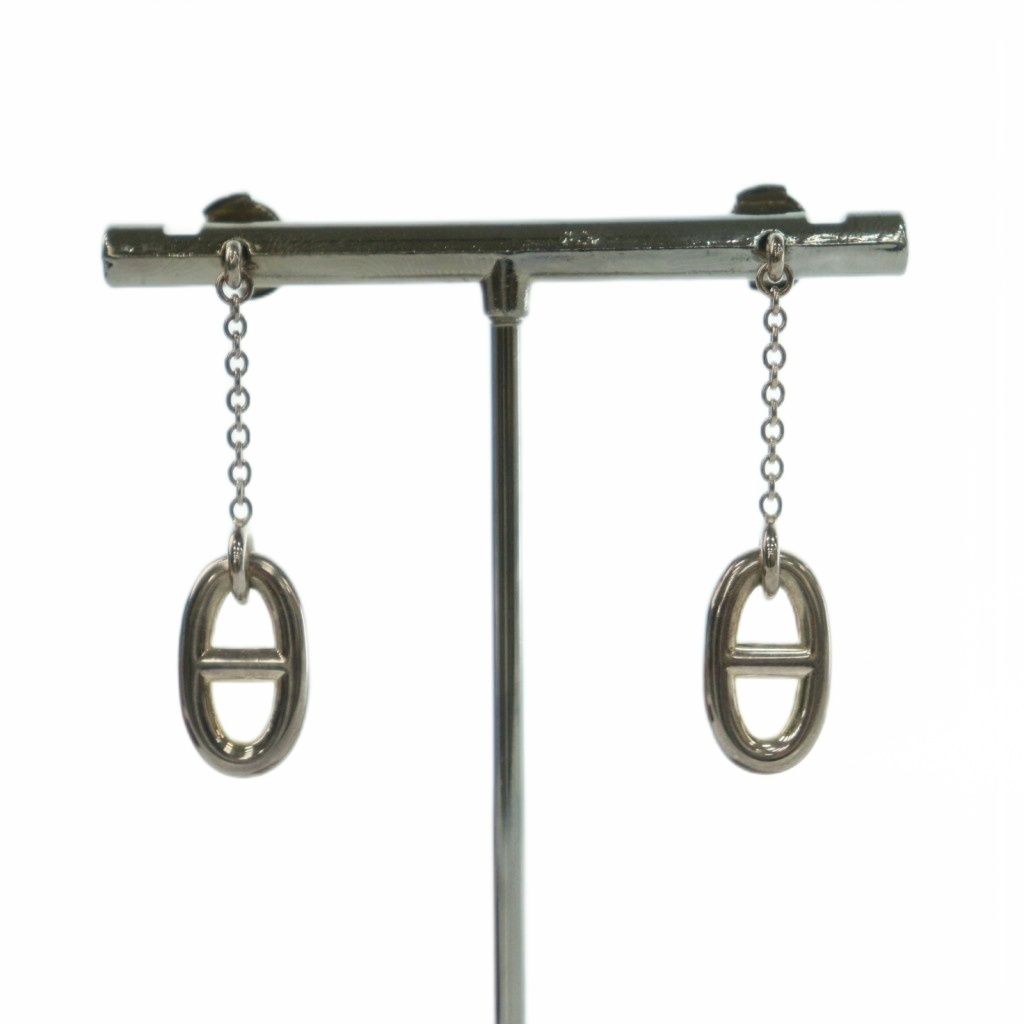 Hermes Chaine D'ancre Farandole Earrings One Color Chain Silver BB