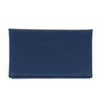 Hermes Calvi Duo Navy Coin Case Card Silver