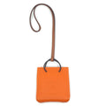 Hermes Sac Orange Bag Motif Leather Bag Charm Strap