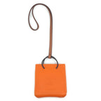 Hermes Sac Orange Bag Motif Leather Bag Charm Strap