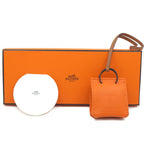 Hermes Sac Orange Bag Motif Leather Bag Charm Strap — view 9