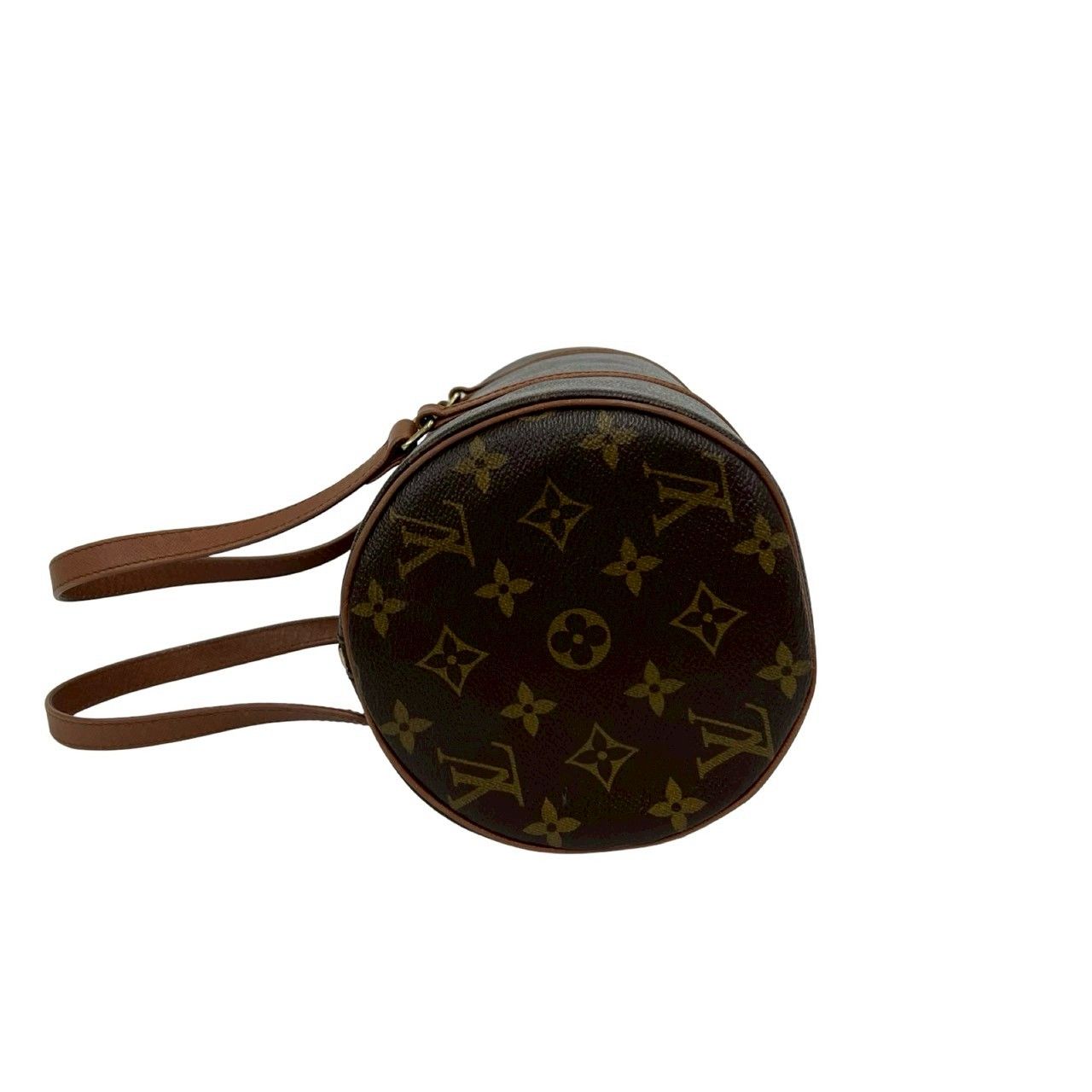 Louis Vuitton Vintage Papillon Monogram Leather Mini Boston Bag Brown — view 5