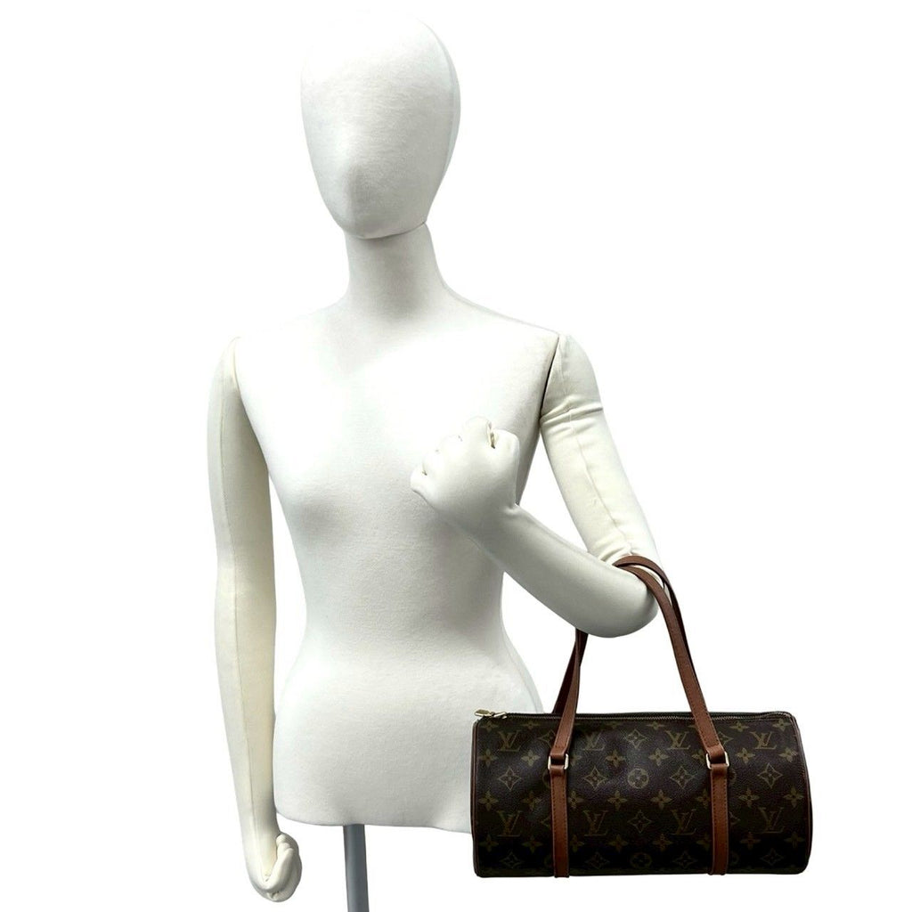 Louis Vuitton Vintage Papillon Monogram Leather Mini Boston Bag Brown — view 2