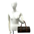 Louis Vuitton Vintage Papillon Monogram Leather Mini Boston Bag Brown — view 2