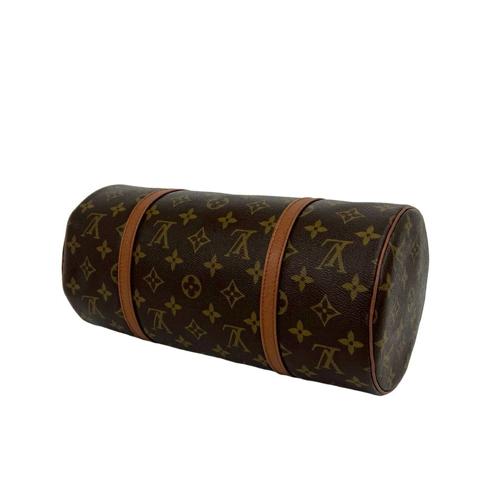 Louis Vuitton Vintage Papillon Monogram Leather Mini Boston Bag Brown — view 8