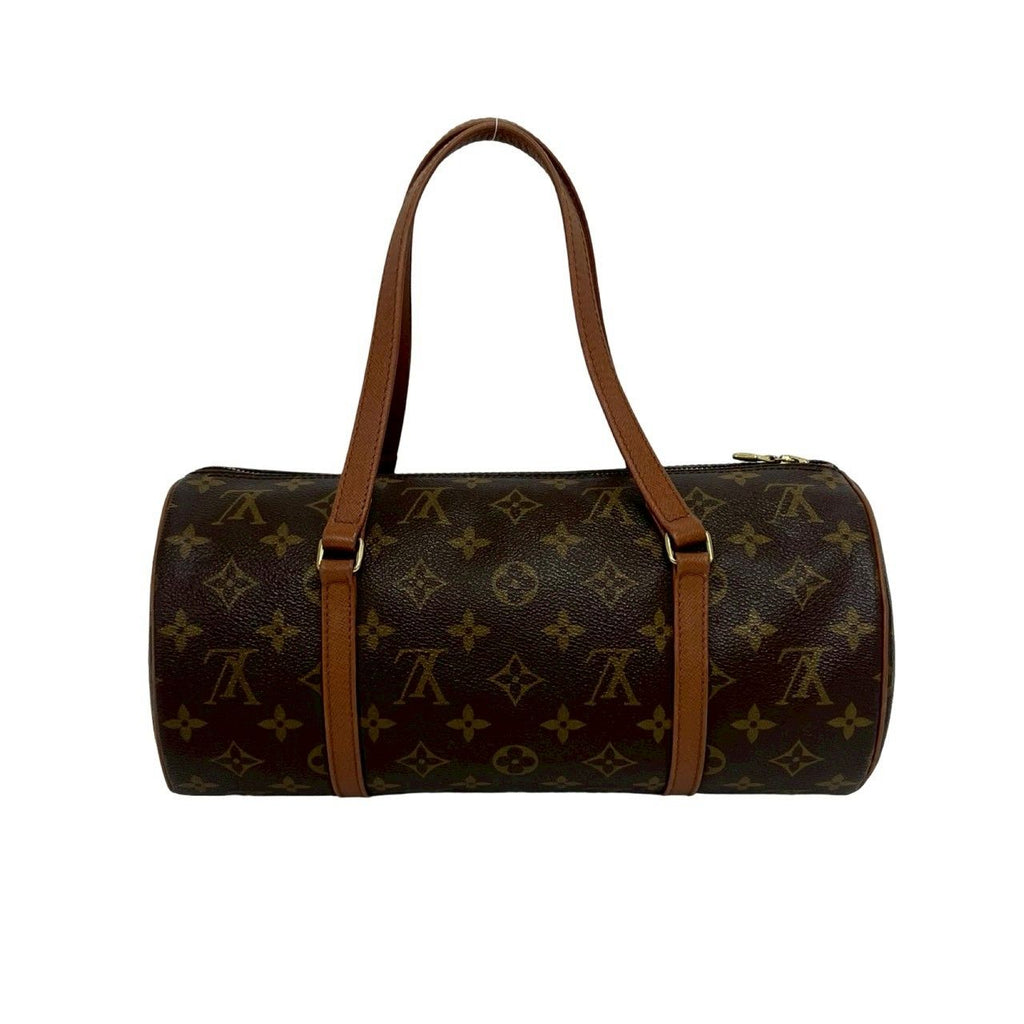 Louis Vuitton Vintage Papillon Monogram Leather Mini Boston Bag Brown — view 3