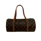 Louis Vuitton Vintage Papillon Monogram Leather Mini Boston Bag Brown — view 3