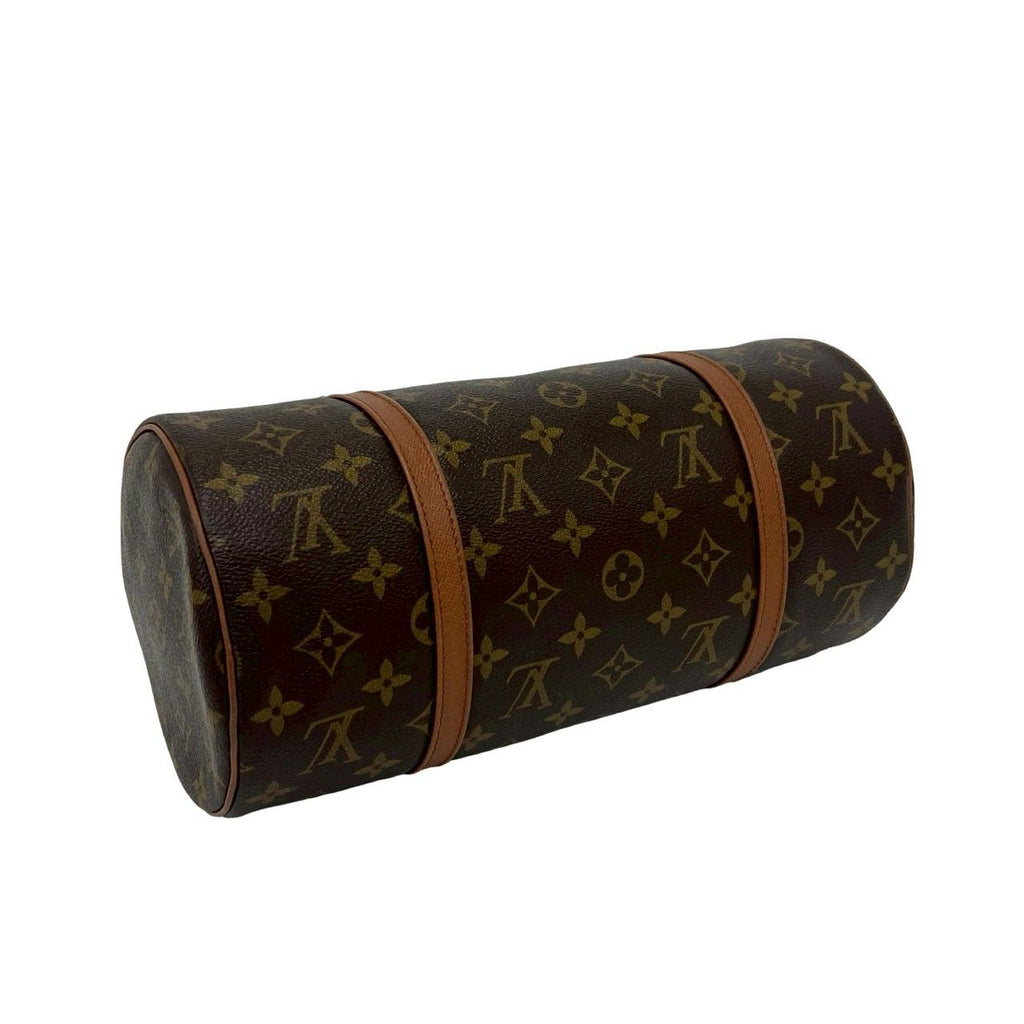 Louis Vuitton Vintage Papillon Monogram Leather Mini Boston Bag Brown — view 7