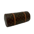 Louis Vuitton Vintage Papillon Monogram Leather Mini Boston Bag Brown — view 7