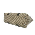 Gucci GG Pattern Logo Leather Polyester Tote Shoulder Bag Business Brown — view 8