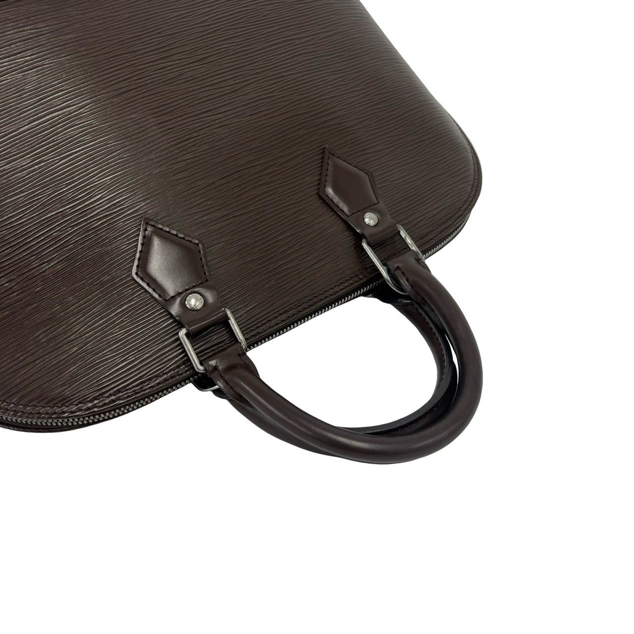 Louis Vuitton Alma Epi Leather Mini Boston Bag Dark Brown Mocha — view 4