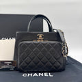 Chanel Tote Shoulder Bag 2-Way Business Affinity Small Shopping CC Logo