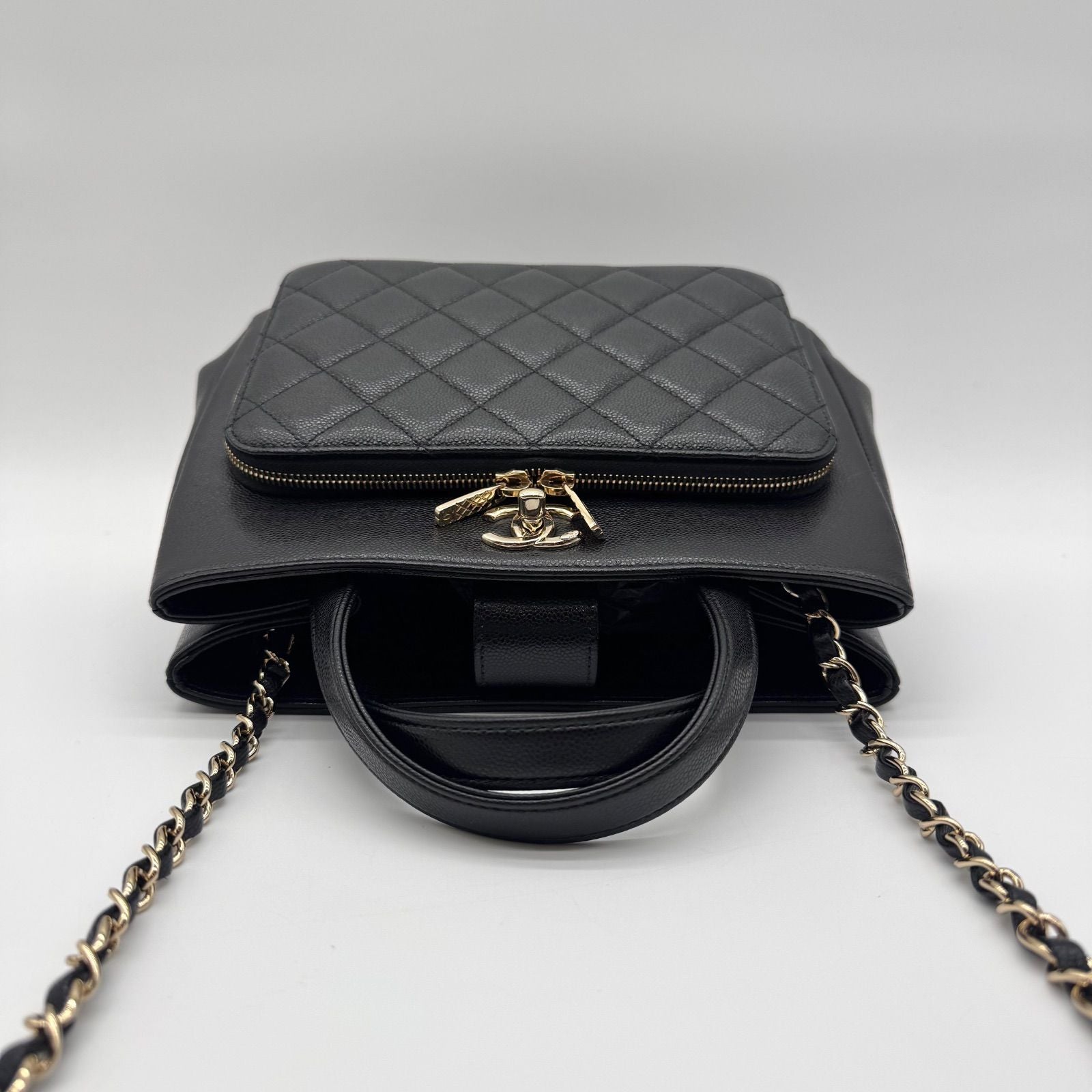 Chanel Tote Shoulder Bag 2-Way Business Affinity Small Shopping CC Logo — view 5