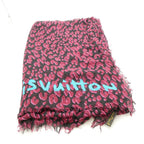 Louis Vuitton Shawl Cashmere Silk Large Leopard Scarf — view 2