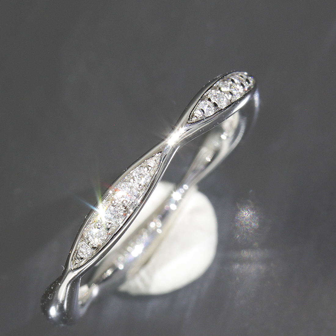 Chanel Camellia Diamond Half Eternity Ring Box and Paper