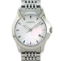 Gucci Watch Timeless 126.5 GG Pattern White Shell Dial Date Luminous Index