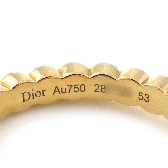 Dior Ring Rose Des Vents Points Diamond Total White Shell 18k Yellow Gold — view 3