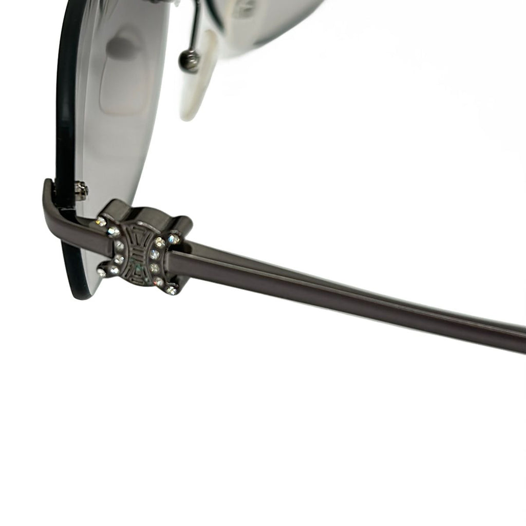 Celine Sunglasses Black Gray Clear Rhinestone Eyewear — view 6