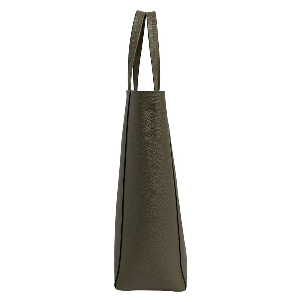 Celine Tote Vertical Cabas Mall Gray Beige Leather — view 4