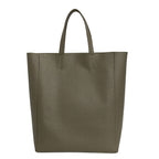 Celine Tote Vertical Cabas Mall Gray Beige Leather — view 3