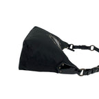 Prada Triangle Logo Perforated Studs Nylon Leather Shoulder Bag Black — view 6