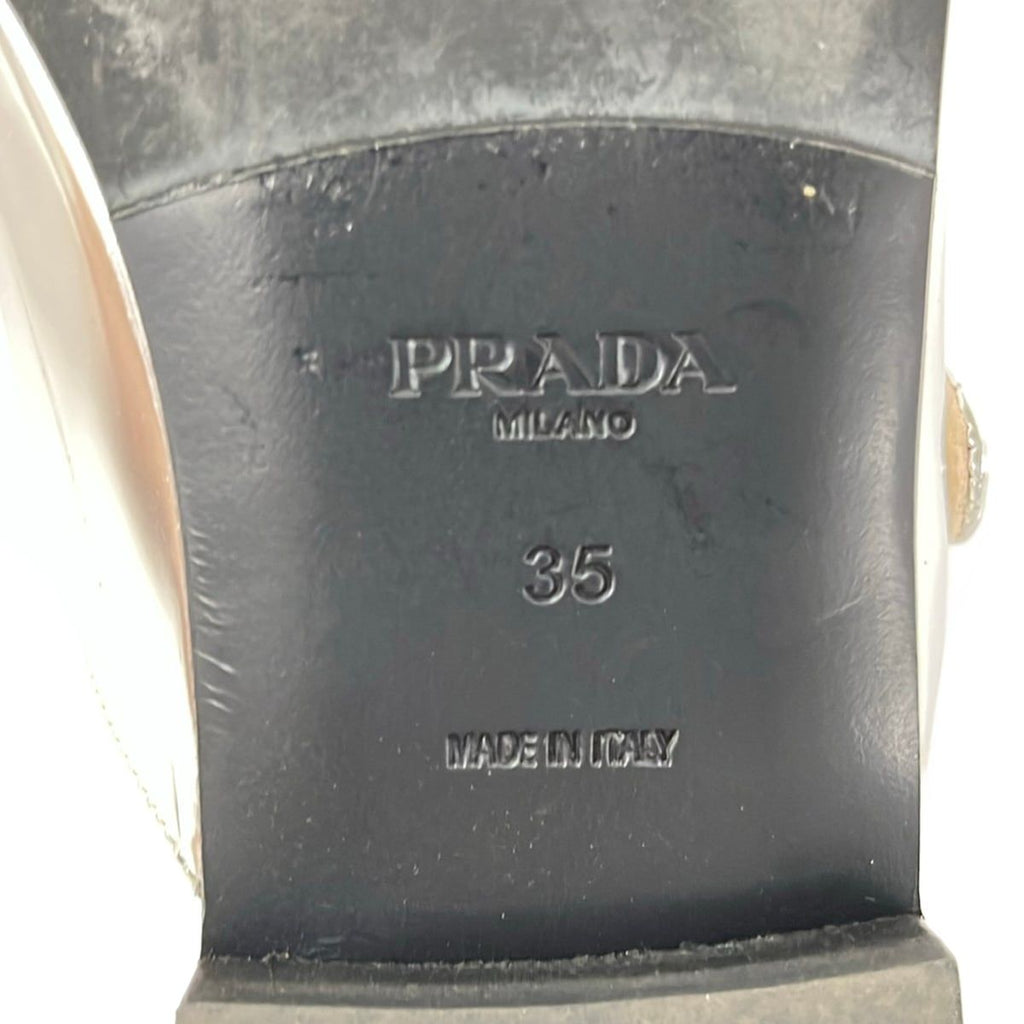 Prada Mules 35 Silver Leather — view 6