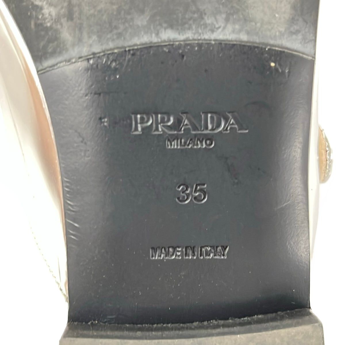 Prada Mules 35 Silver Leather — view 6