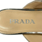 Prada Mules 35 Silver Leather — view 5