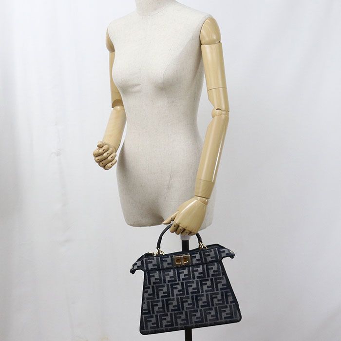 Fendi 2-Way Peekaboo Handbag Jacquard — view 9