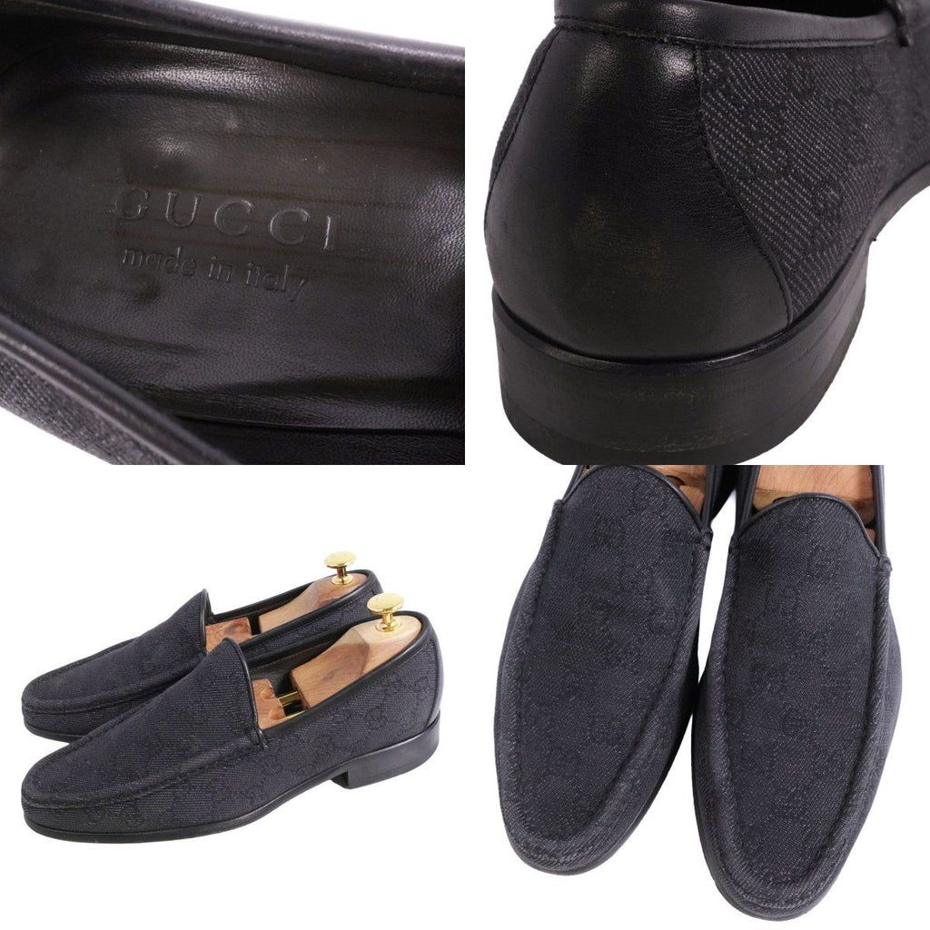 Gucci Loafers Moccasins GG Canvas Leather Shoes — view 9