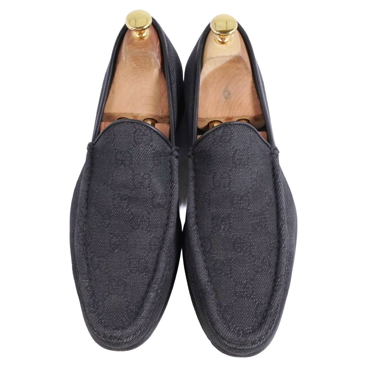 Gucci Loafers Moccasins GG Canvas Leather Shoes — view 4