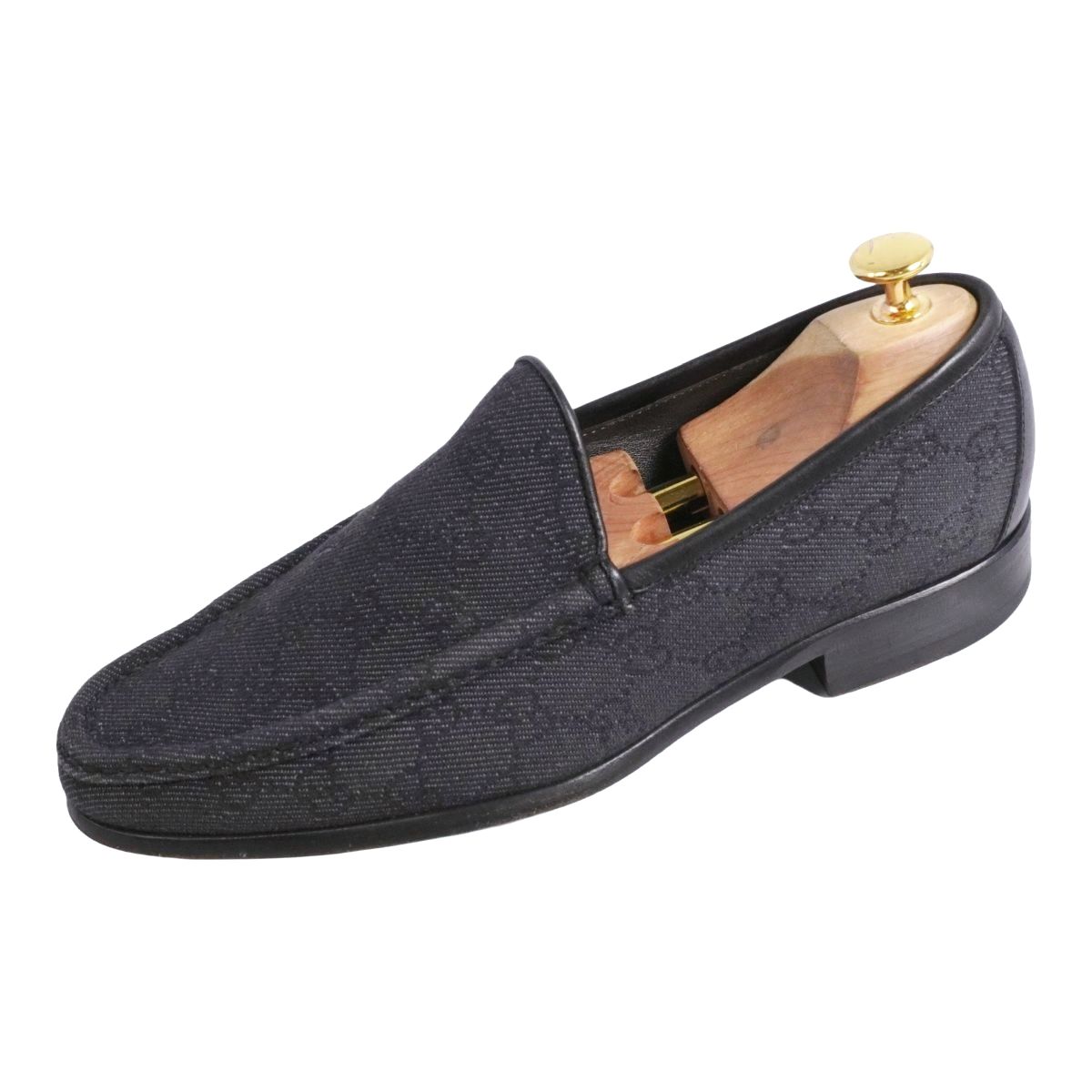 Gucci Loafers Moccasins GG Canvas Leather Shoes