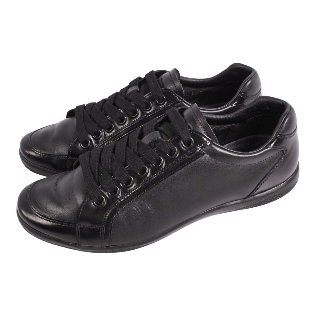 Prada Sneakers Lace Up Low Cut Leather — view 2