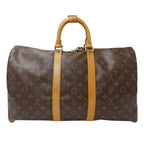 Louis Vuitton Boston Bag Monogram Canvas Keepall 45 Brown Large Going — view 2