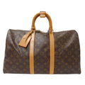 Louis Vuitton Boston Bag Monogram Canvas Keepall 45 Brown Large Going