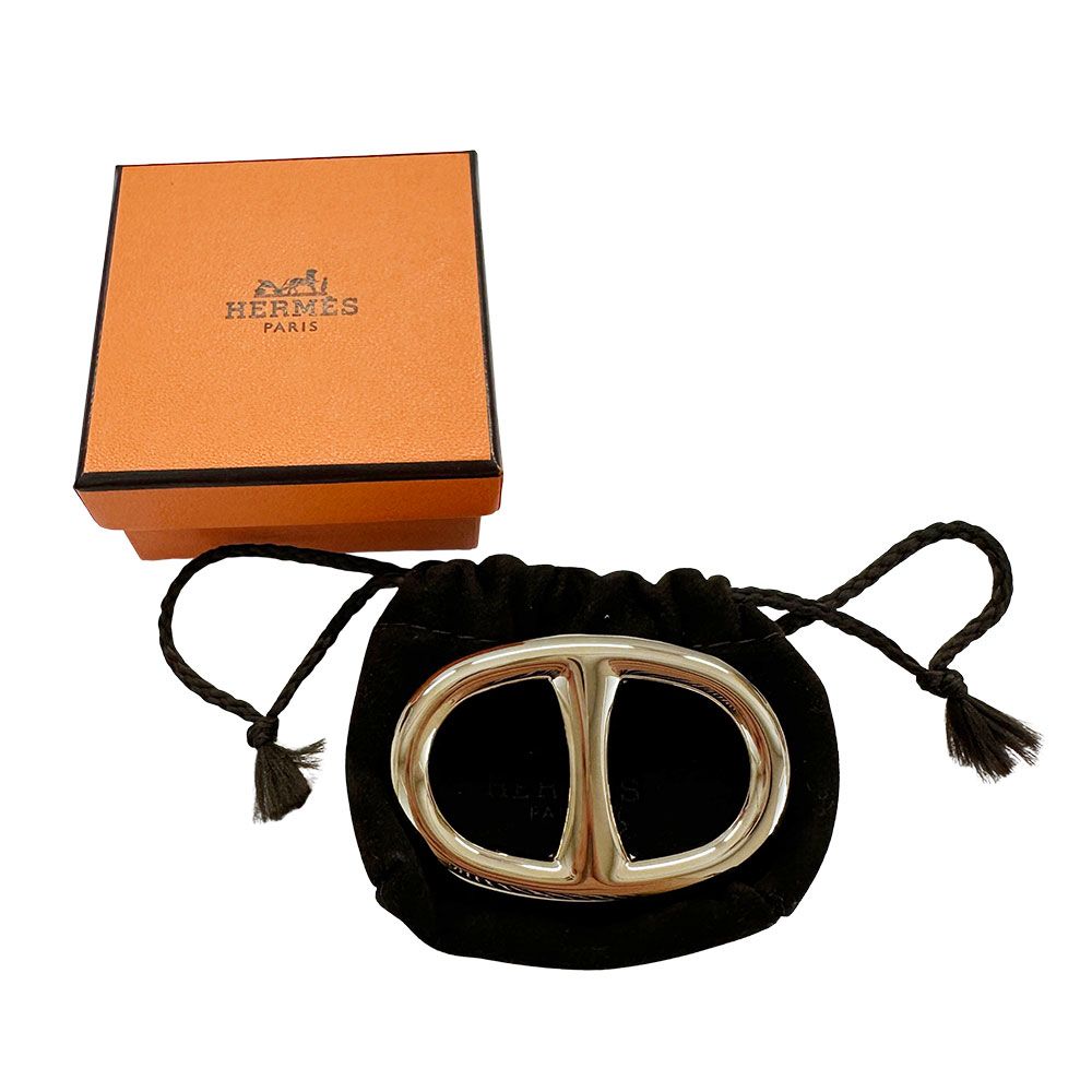 Hermes Scarf Ring Chaine D'ancre Metal Gold Accent — view 7