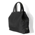 Prada Handbag Plastic Handle Nylon Black