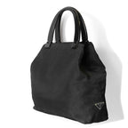 Prada Handbag Plastic Handle Nylon Black