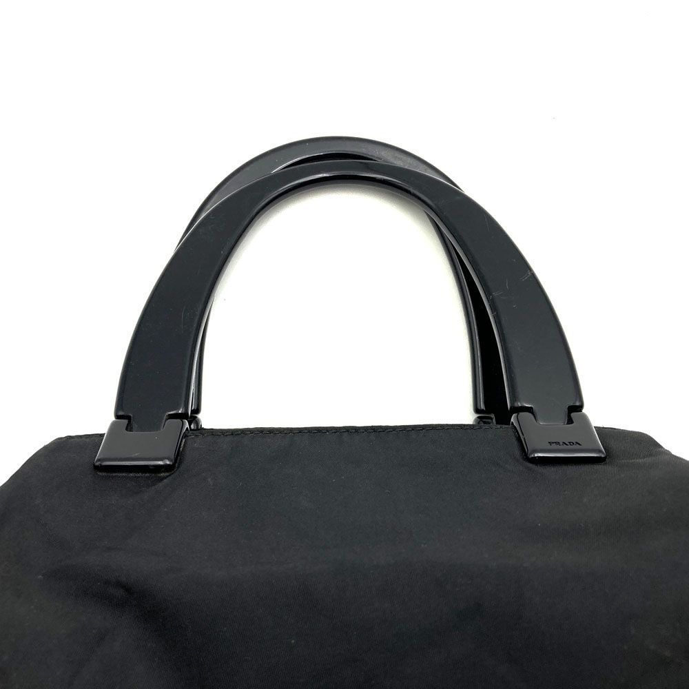 Prada Handbag Plastic Handle Nylon Black — view 5
