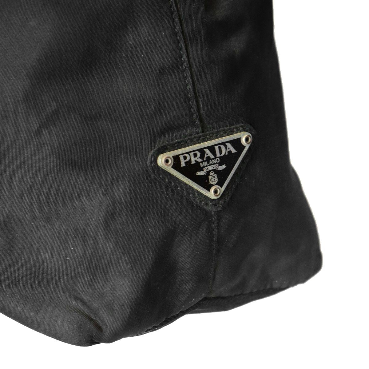 Prada Handbag Plastic Handle Nylon Black — view 4