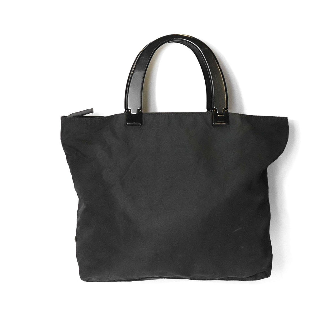 Prada Handbag Plastic Handle Nylon Black — view 3