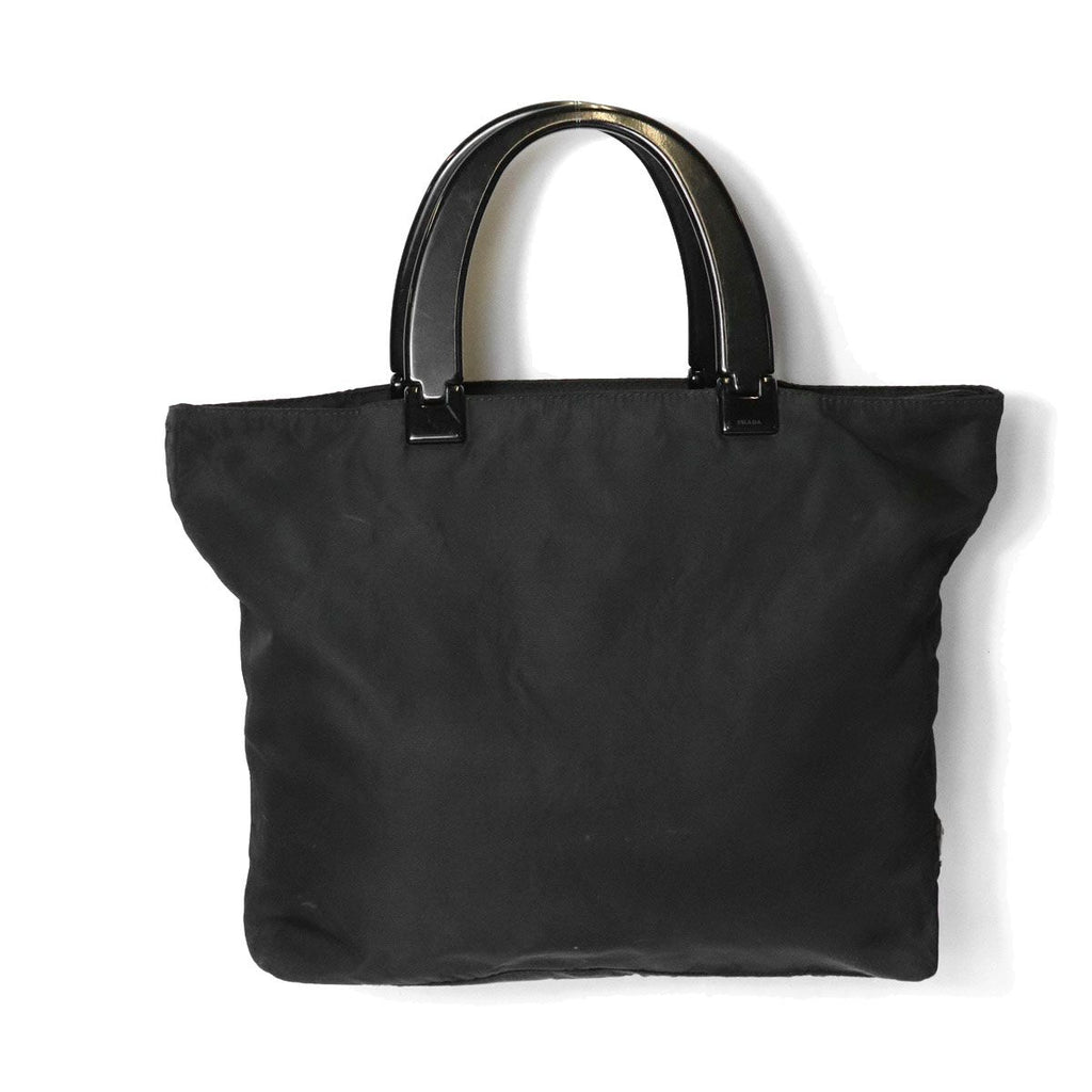 Prada Handbag Plastic Handle Nylon Black — view 2