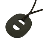Hermes Necklace Fidelio Dark Brown White — view 2